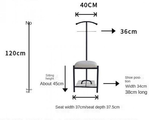 Einfacher moderner Schuhwechsel Stuhl Metallmantel Rack Schlafzimmer Haushalt vertikaler Boden Typ Kleidung Hanging Ständer