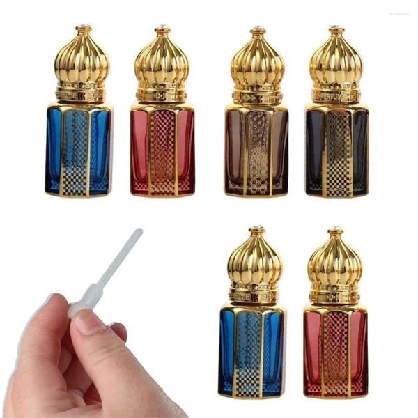 Bottiglie di stoccaggio mini contagocce vuoto Elettroplatura portatile da 6 ml bottiglia di olio essenziale di lusso di lusso estetico