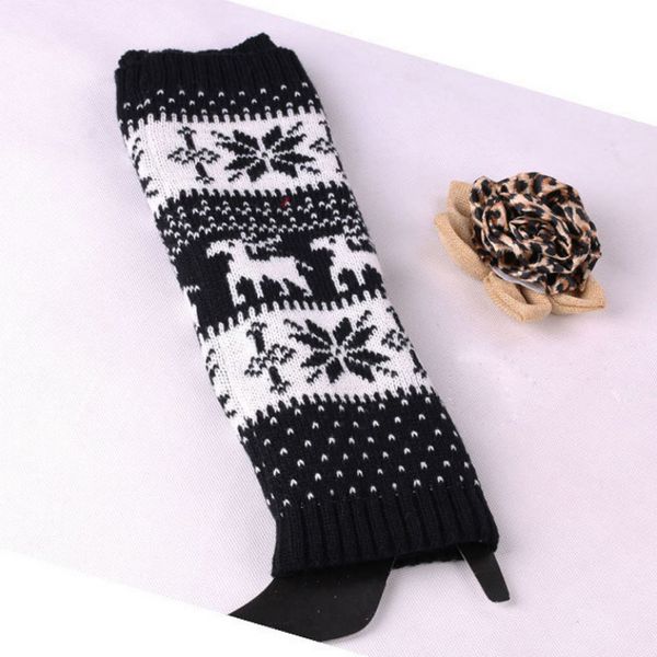 Stiefel Socken Damen Winterbeinwärmer Knöchel Stretch Slouch warm warmes Thermal Damen Wollgestrickte Schneeflocken weibliche Giterin Weihnachten