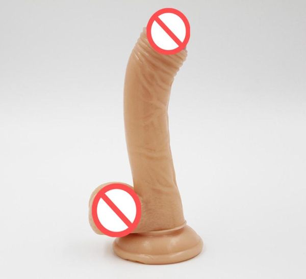 Flesh 728 pollici 185cmbig sex dildo dongs con una tazza di aspirazione cazzo realistico del pene reale per donna produttore erotico per il prodotto adulto Toys8341047