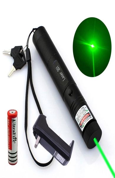 Pinta laser verde militare da 10 miglia Penna 5MW 532nm Potente gatto Toy18650 Batterycharger5651422