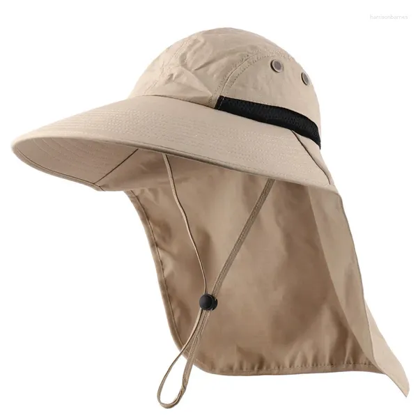 Berets Unisex Outdoor Campinghut für Männer Sonnenschutzhals Schutz Mücken UV Fischerschalfischerkappe Mann Mann