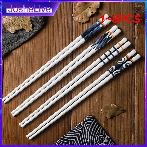 Essstäbchen 1-8pcs Einfache Dekor-Tischgeschirr Geschenke modelldichtes Anti-Rutsch-Küche Chinesische Werkzeug Keramik