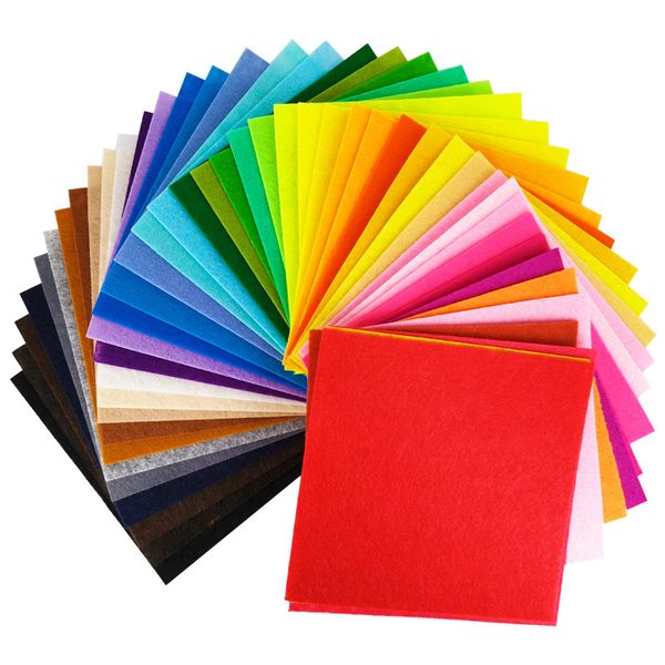 20/40pcs Nicht gewohnt Filz Stoffnadel -Patchwork -Stoffbündel für Kinder Scrapbooking DUY Quiltblattnähte Handwerksblätter