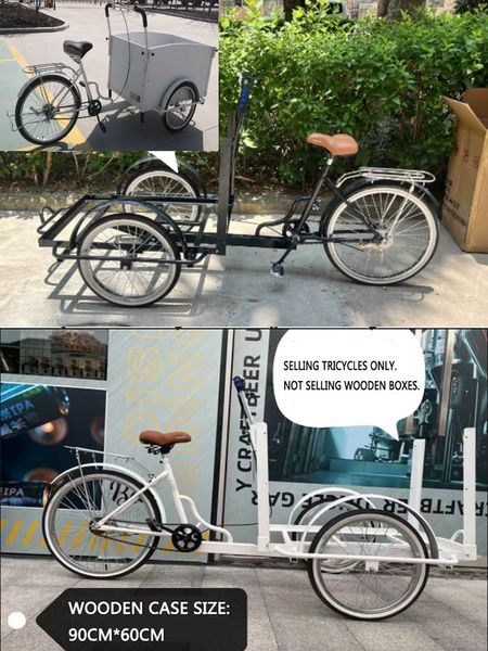 Triciclo de pedal humano / bicicleta de três rodas comuns