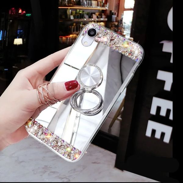 Custodia per telefono Rhinestone per Samsung Galaxy S23 S24 S22 Ultra S21 Plus S20 FE A13 A23 A33 A53 A73 BLING Diamond Specchio Copertina