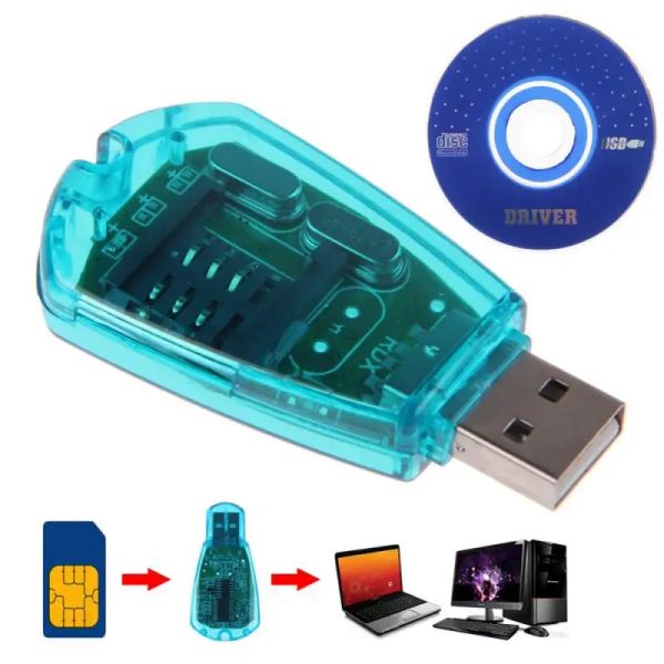 USB SIM -карта Reader Unlimited Mobile Phone Cards Rediters Редакторы Memory Mini Portable Card Adapter для компьютерных аксессуаров