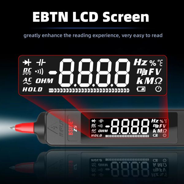 Bside New Digital Multimeter Smart Pen Tester Авторинг 6000 DC напряжение переменного тока емкость OHM NCV HZ Diode Continuity Live Meter