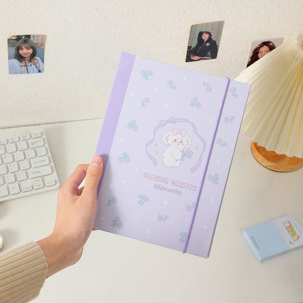 Корейский кролик жесткая бумага A5 A5 Binder Notepbook Cover Kpop Photocard Collect Album Book Book Kawaii канцелярские товары принадлежности