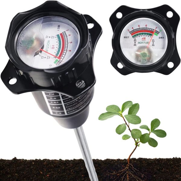 1 Stcs Long Sonde Tiefes Boden-pH-Feuchtigkeitsmessgerät 2 Zoll Boden-pH-Messgerät für große Topfpflanzen Gartenzucht