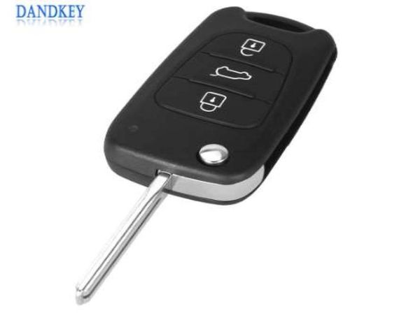 Dandkey Flip Remote Key Shell per Hyundai I30 IX35 Copertura auto Coperchio Blade Blade 3 Buttons7337007