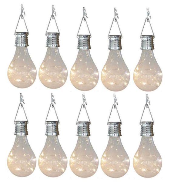 10x lampadine solari lampadine per esterni da giardino impermeabile in campeggio a led lampada a led lampadina globo appeso luci per il cantiere natale h6392724