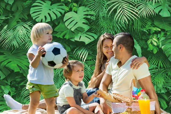 Tela verde folhas de fundo da floresta tropical na parede de folhas de parede de parede de parede chá bebê aniversário fotografia de casamento adereços de fundo