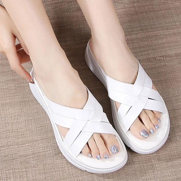 Sandalen Frauen angeboten Schuhe Keilplattform Pantoffeln Mode Bohemian Beach bequem bequem