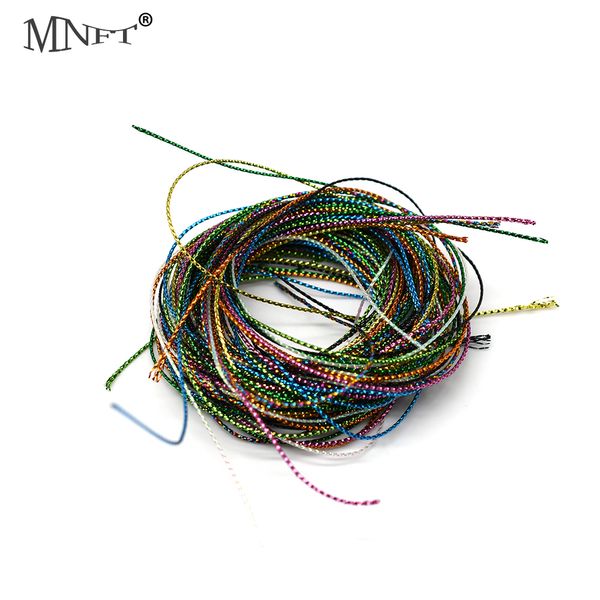 MNFT 2 Packs 2 m Multiple Farbe Glitzer Rippen Fliegenbindungsmaterialien Nymphe Rippenkörpermaterial