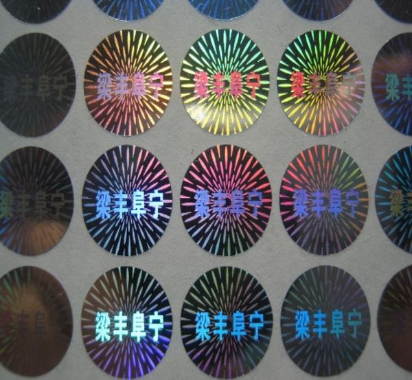 Benutzerdefinierte Laser -Hologramm -Druckaufkleber unempfindlich für Logo -Sicherheitsbezeichnungen Print7954316