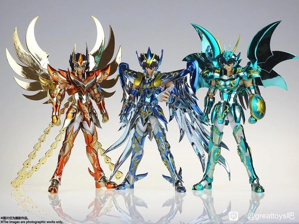 In Stock Original Legierung Saint Seiya GT 10. Jubiläum Shen Tianlong Stoff Mythos Zilong PU Farbfigur Modell Ornamente Spielzeuggeschenk