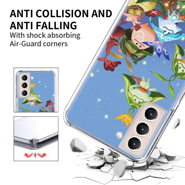 Caso de impacto de Genshin para Samsung Galaxy S23 S22 S21 Ultra S20 Fe S10 5G S9 S8 Plus S10E S7 Edge Tampa celular transparente