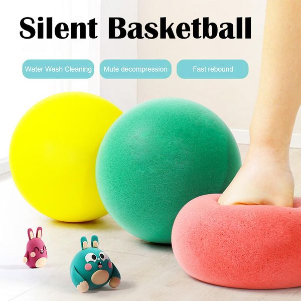 Bola bola de mudo bola interna de basquete silencioso bebê baby ao ar livre espuma de espuma Silent Playground Bounce Football Children esportes Bolas de jogos esportivos