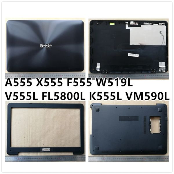 Casos Novo laptop para ASUS A555 X555 F555 W519L V555L FL5800L K555L VM590L Tampa traseira LCD Caixa/moldura frontal/dobradiças/tampa da base inferior