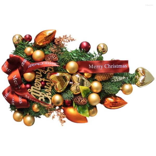 Dekorative Blumen Weihnachten Ornamente Fensterkranzbaumblume Kränze Vordertür Bow Party Versorgung Topper Herzförmige Dekoration