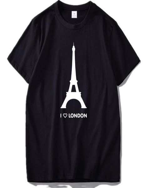 2019 Nuovo I Love London Thirt Funny Tower Tower Romantic Design Tshirt Homme Cotton Soft Hipster2638325