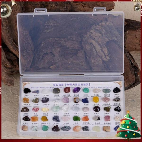 Figurine decorative 50pcs/Box Mineral campione geologia colorata scienza giocattolo educativo irregolare multifunzionale per la collezione di cristalli rocciosi