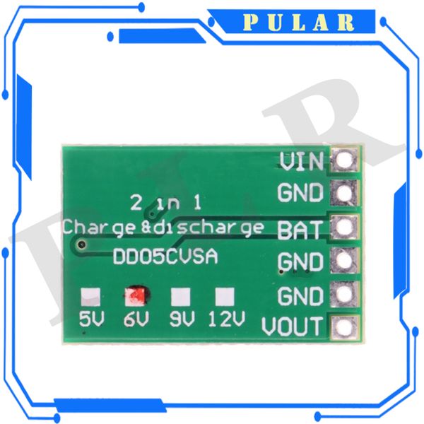 3,7 V 4,2 V Caricatore PLR 5V 6V 9V 12V Discharger Scheda CC Converter Modulo Boost per la batteria di litio mobile UPS