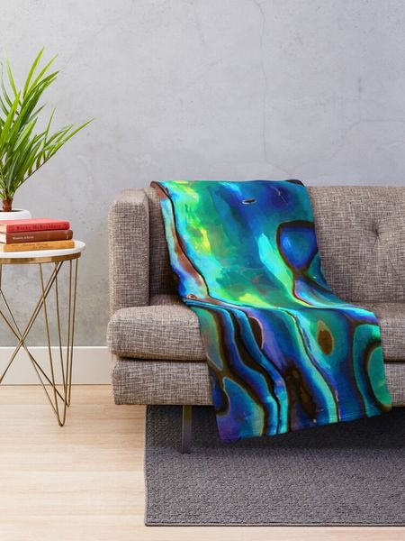 Neuseeland Paua Shell - Kiwi Design Kiwiana Maori Wurfdecke Sofa werfen Decke lose Decke Wurf und Decke