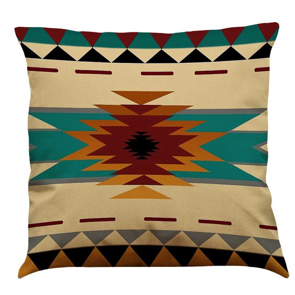 Bohemian Indian Pillows Case Decor Home Boho Ethnische Kissenbezüge Doppelbettkissen Abdeckung für Bettsofa Zimmer Ästhetik 45x45