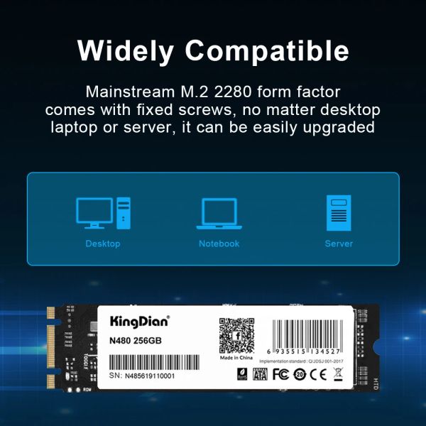 Guida Kingdian M.2 SATA SSD 128GB 256GB 512GB 1TB M2 NGFF 2280 mm HDD Disco Duro per laptop per computer