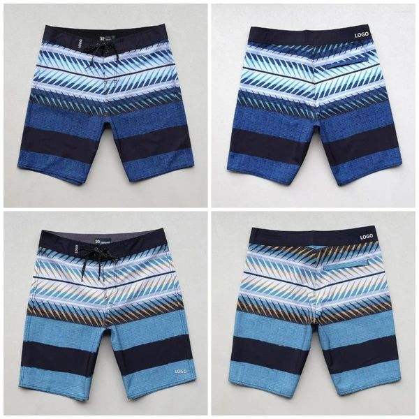 Shorts maschile di alta qualità Bermuda personalizzate di bermuda di bermuda a 4 vie Suntet Sublimation Stampato Men Beach Swim Trunks in vendita