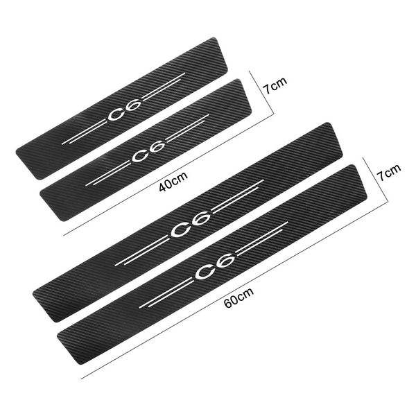 4pcs Auto-Tür-Sill-Platten-Aufkleber-Schwellenholz-Aufkleber-Zubehör für Citroen C1 C2 C3 C4 Cactus picasso C4L C5 C6 C8 C-TELYSEE VTS