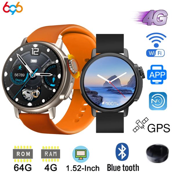 Смотреть New Ultra Women Ram Ram 4GB ROM 64GB 4G Call GPS Smart Watch NFC Wifi Sports Fitnes