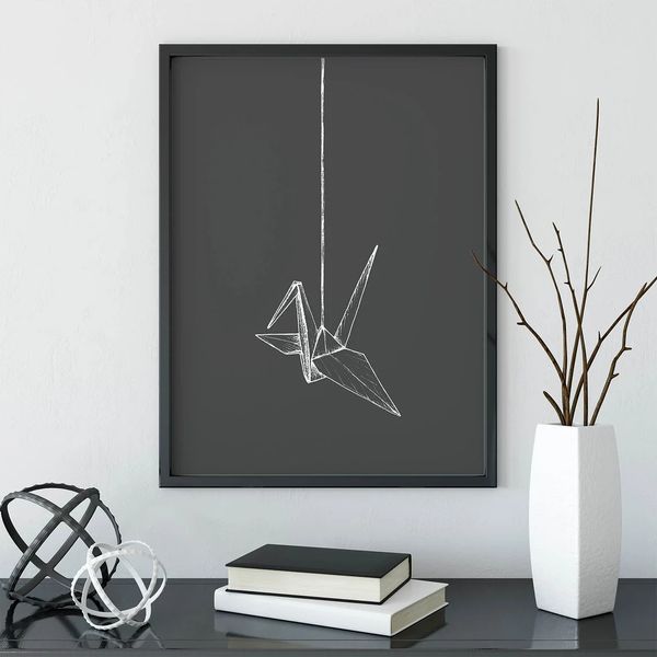 Blackboard Origami Thousand Paper Cranes Canvas Pintura Poster Minimalista HD Impressão Nórdica Modern Wall Art Decor