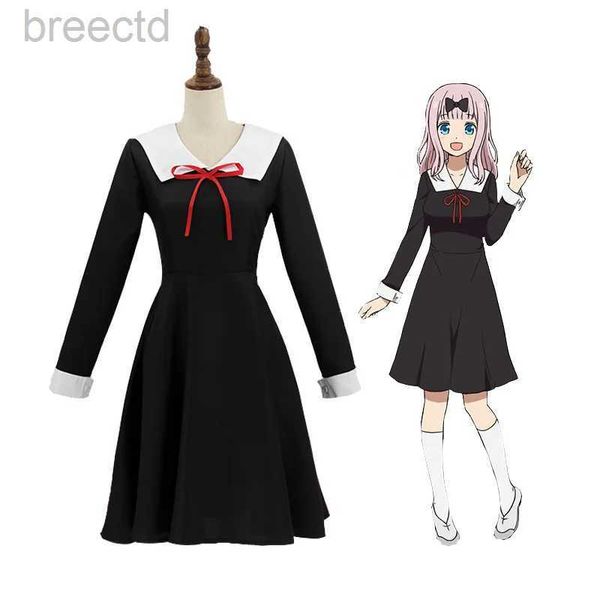 Costumi anime anime shinomiya kaguya costume costume kaguya-sama love is war fujiwara chika wigs anime womans abiti di halloween costume 240411