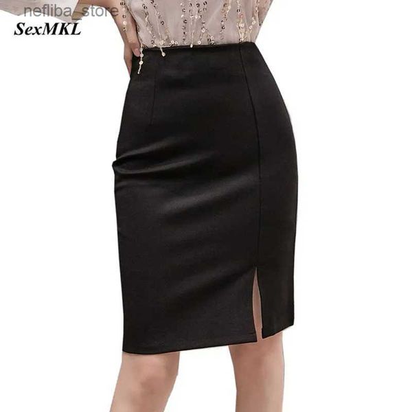 Scapa sexy Faldas oversize Mujer Moda 2023 Women Skirt Spring Summer Sigri High Wirst Jupe Femme Office Ladies Y Black Pencil Skirt L410