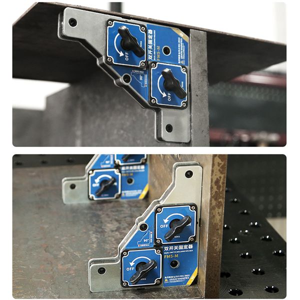 Магнитная сварка держателя Fixer Double Switch 90 Magnet Weld Pusationer 25/50 кг металлического углового набора