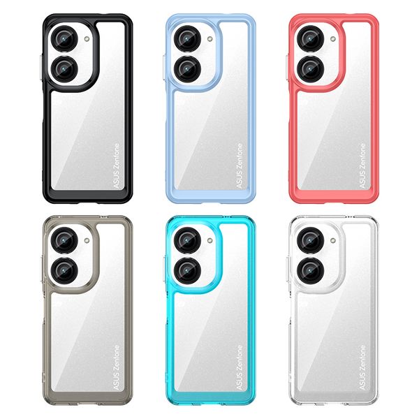 Asus Zenfone için 10 Case Kapak Asus Zenfone 10 Capa Telefon Tampon Geri Renk Şok geçirmez Şeffaf Şeffaf Fundas Asus Zenfone 10