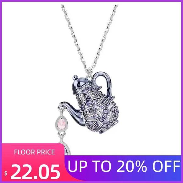 NTBF Anhänger Halsketten Original 2024 Swarovskies Feine Schmuck Set Einfaches Muschel -Halskettenarmband Ohrringe Zirkon Luxus romantisches Geschenk mit 240410