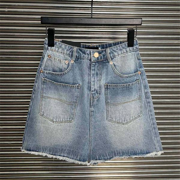 Luuxry Women Denim Skirt Sexy Skur Short Skirt Designer de luxo Lady Jean Skirts