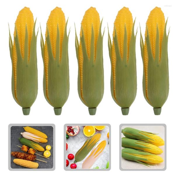 Fiori decorativi 5 pezzi simulazione di mais imitazione mais decorazione ristorante display verdure artificiale