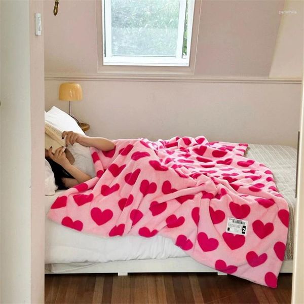 Decken koreanischer Stil Ins Imitation Samt Doppelschicht Decke verdickte warme Sofa Winter weiches Nickerchen