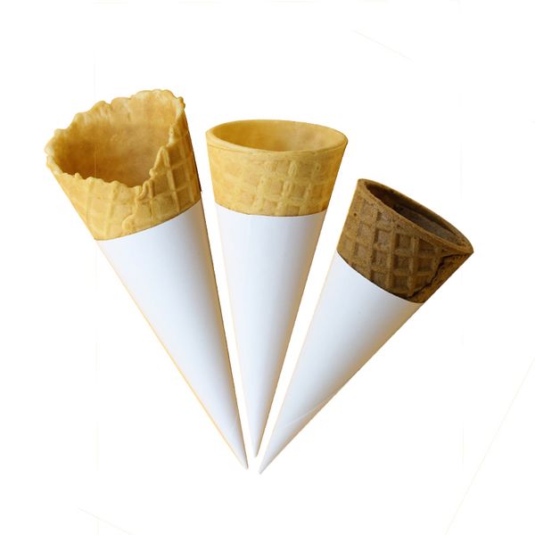1000pcs de sorvete de casquinha de casquinha de casquinha de capa de cones descartáveis Bandejas de papel Diy Home Summer Supplies for Kids