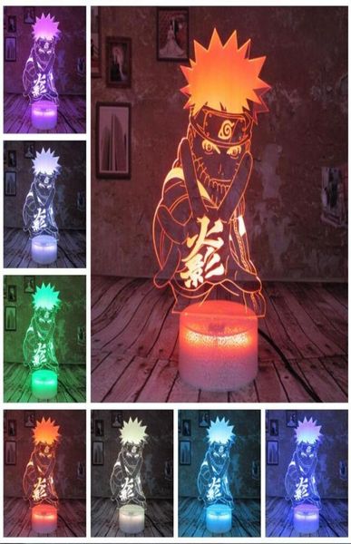 Japão Anime Figura Cool Adult 7 Cores Smart Change Night Light Boys Bedroom Decor Decoração crianças adolescentes Babys Christmas Toys Gifts2289019