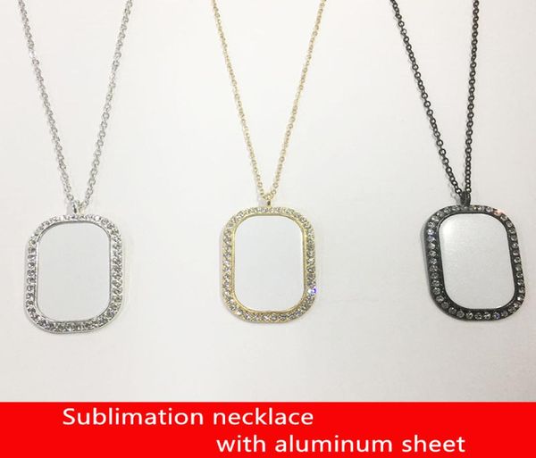 Sublimation Halskette Mode Schmuck DIY Wärmeübertragung Anhänger mit Aluminiumplatte Custom DIY Geburtstagsgeschenk1173435