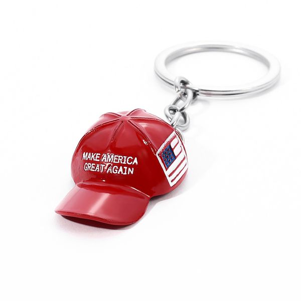 Maga Keychain Trump Beyzbol Şapkası Anahtarlık Sevimli Küçük Şapka Kolye Moda Çift Çanta Kolye Hediyesi