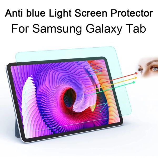 Para Samsung Galaxy Tab S6 Lite 10.4 S7 11 S7 FE 12.4 Protetor de tela leve anti-azul S8 Plus/Ultra 14.6 A8 10.5 A7 HD Pet Film