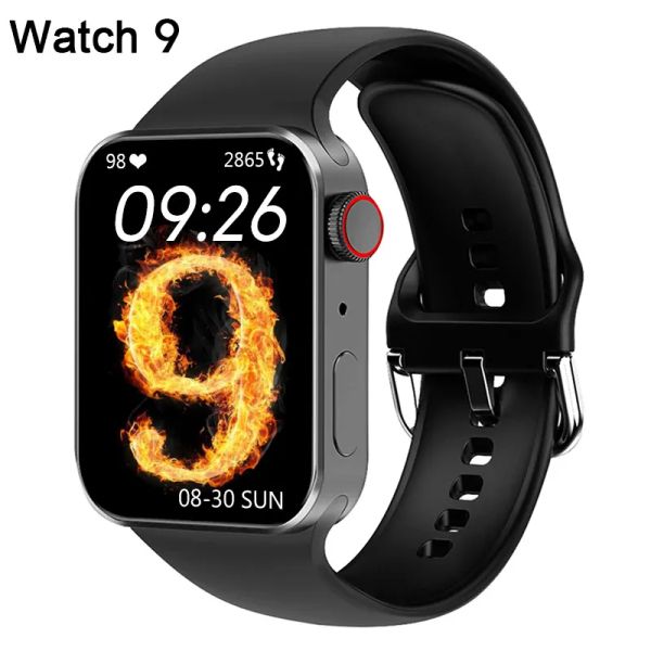 S9 Pro Max Ultra Smart Watch Series 9 8 45mm da uomo da 2,1 pollici donne orologi vocali Assistente vocale Bluetooth Call Dial Dial Diario Wireless Carica Sport Smartwatch Braccialetta