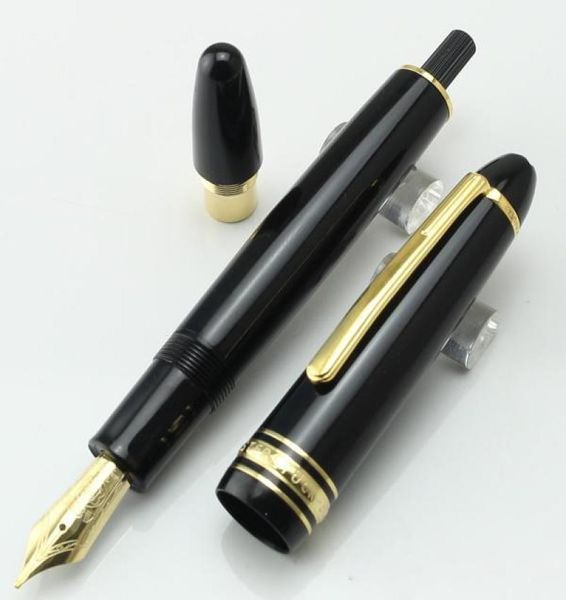M Famous Fountain Pen Black Resin 149 Turnando tampa de tampa tinta branca solitária Classique Office Writing canetas com série Number8111091
